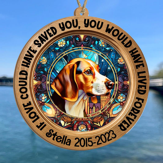 You Were My Favorite Hello And My Hardest Goodbye - Personalized Dog Suncatcher