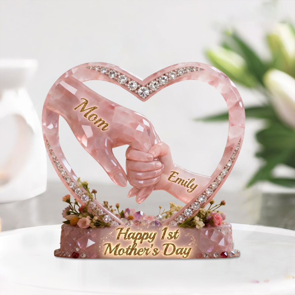 Happy 1st Mother's Day - Personalized Mother Custom Shaped Acrylic Plaque