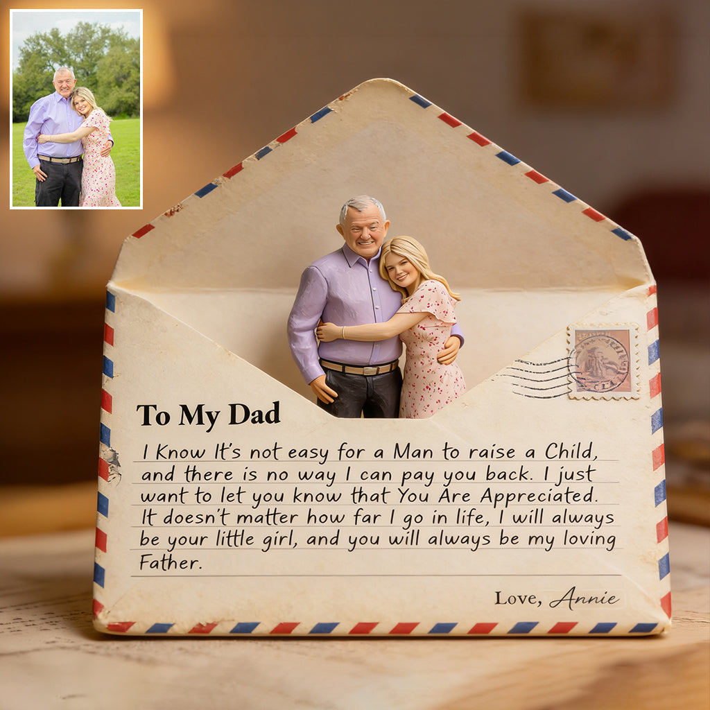 Letter To My Dad - Personalized Father Custom Shaped Acrylic Plaque