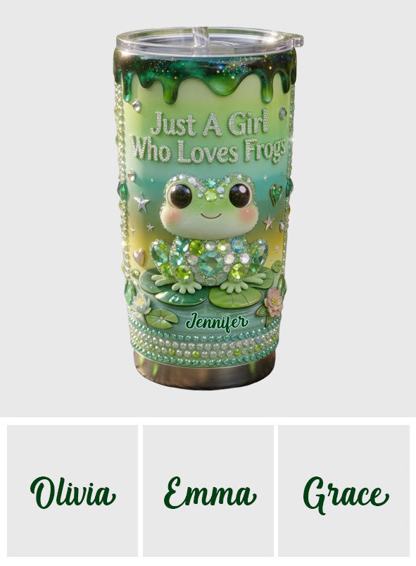 Just A Girl Who Loves Frog - Personalized Frog Tumbler