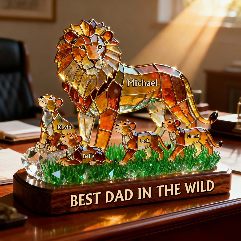 Best Dad In The Wild - Personalized Father Custom Shaped Acrylic Plaque