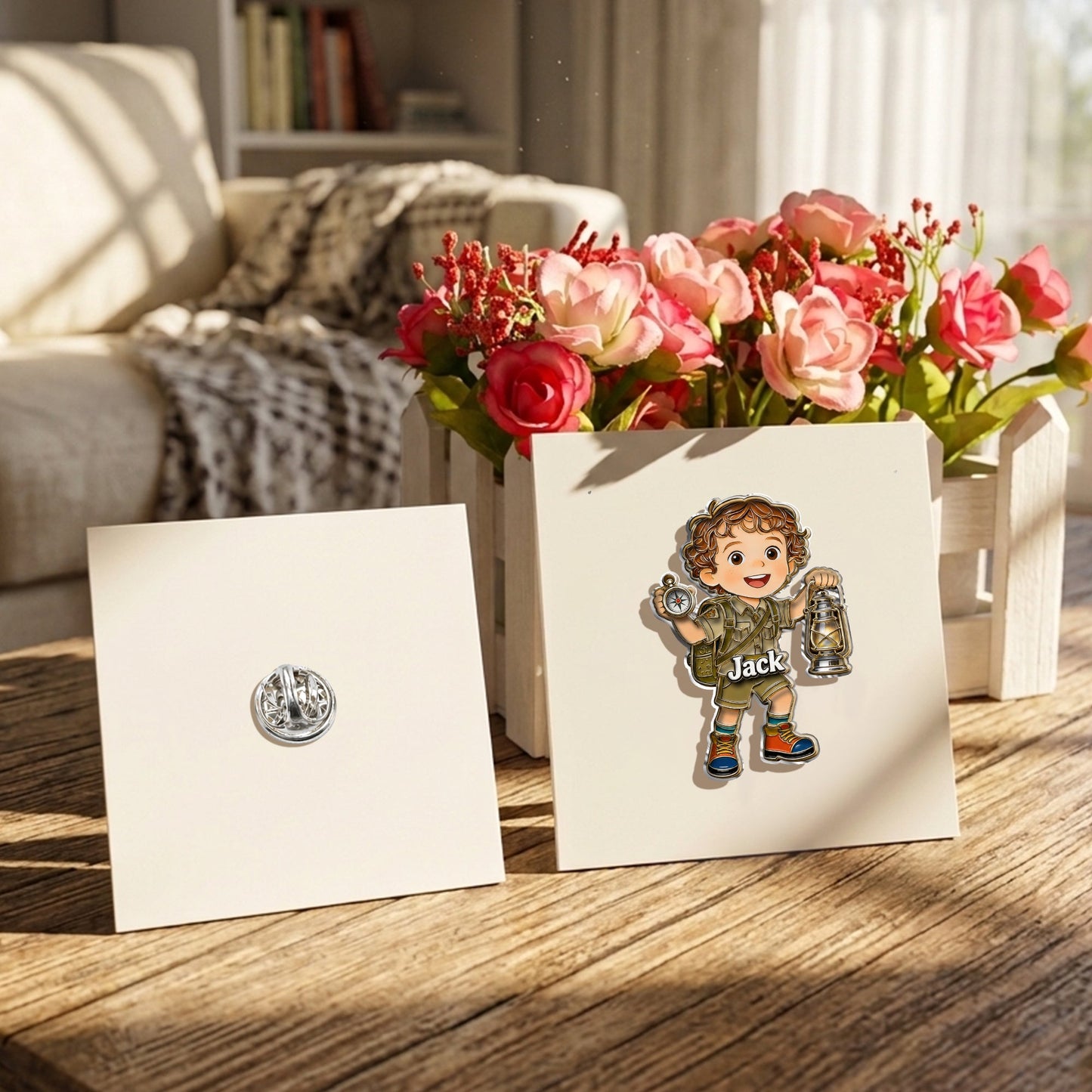 Happy Campers - Personalized Kid 3D Embossed Enamel Pin