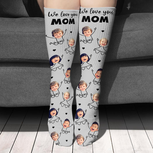Love You Dad - Gift for dad, grandpa, mom, uncle, aunt, grandma - Personalized Socks