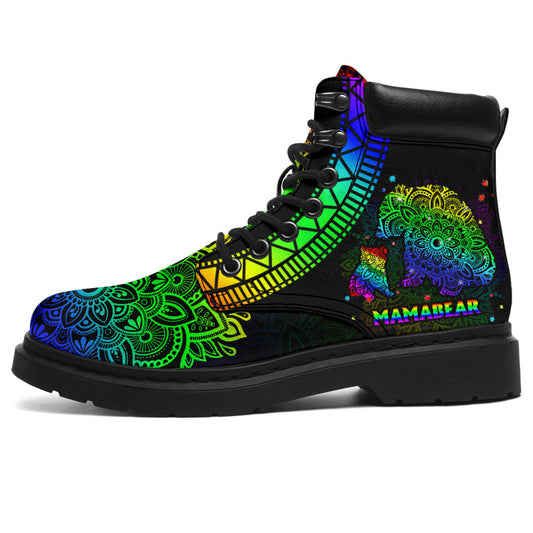 Mama Bear Autism Awareness LGBT Support All Season Boots 0622