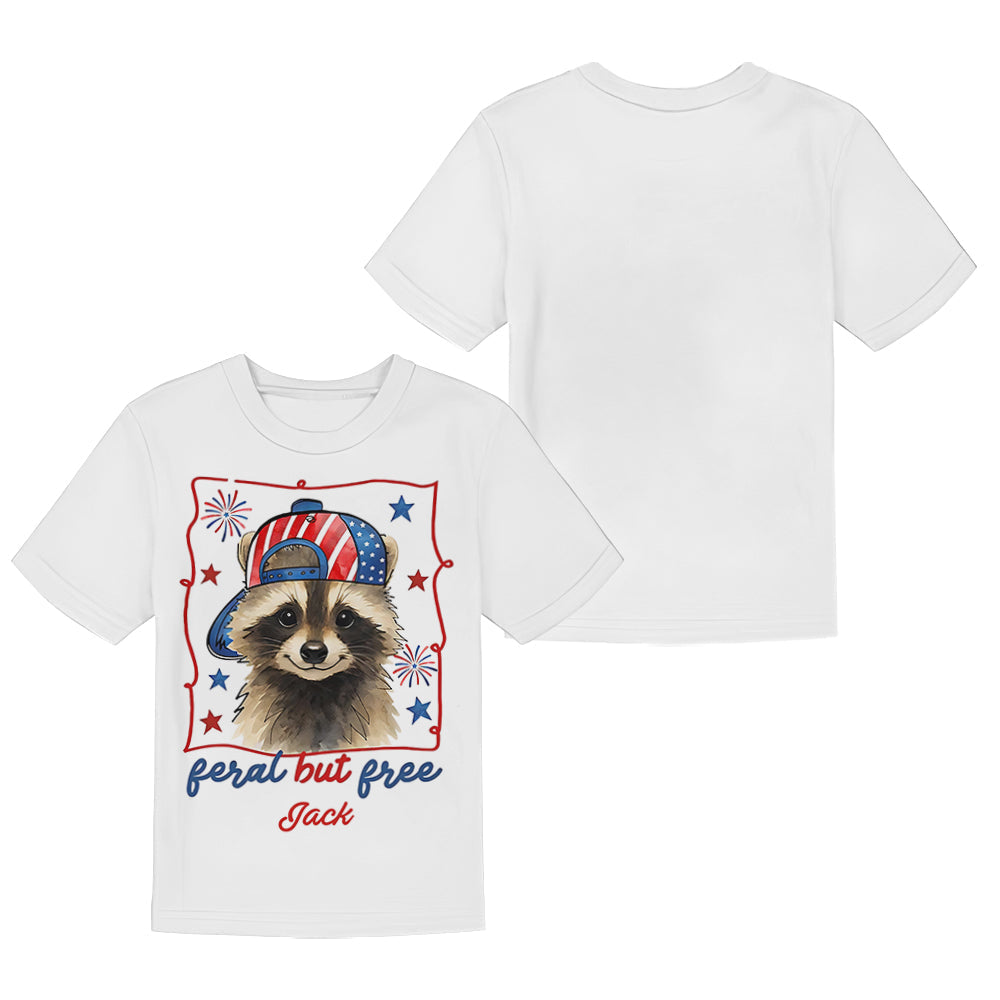 Feral But Free - Personalized Kid T-shirt & Shorts