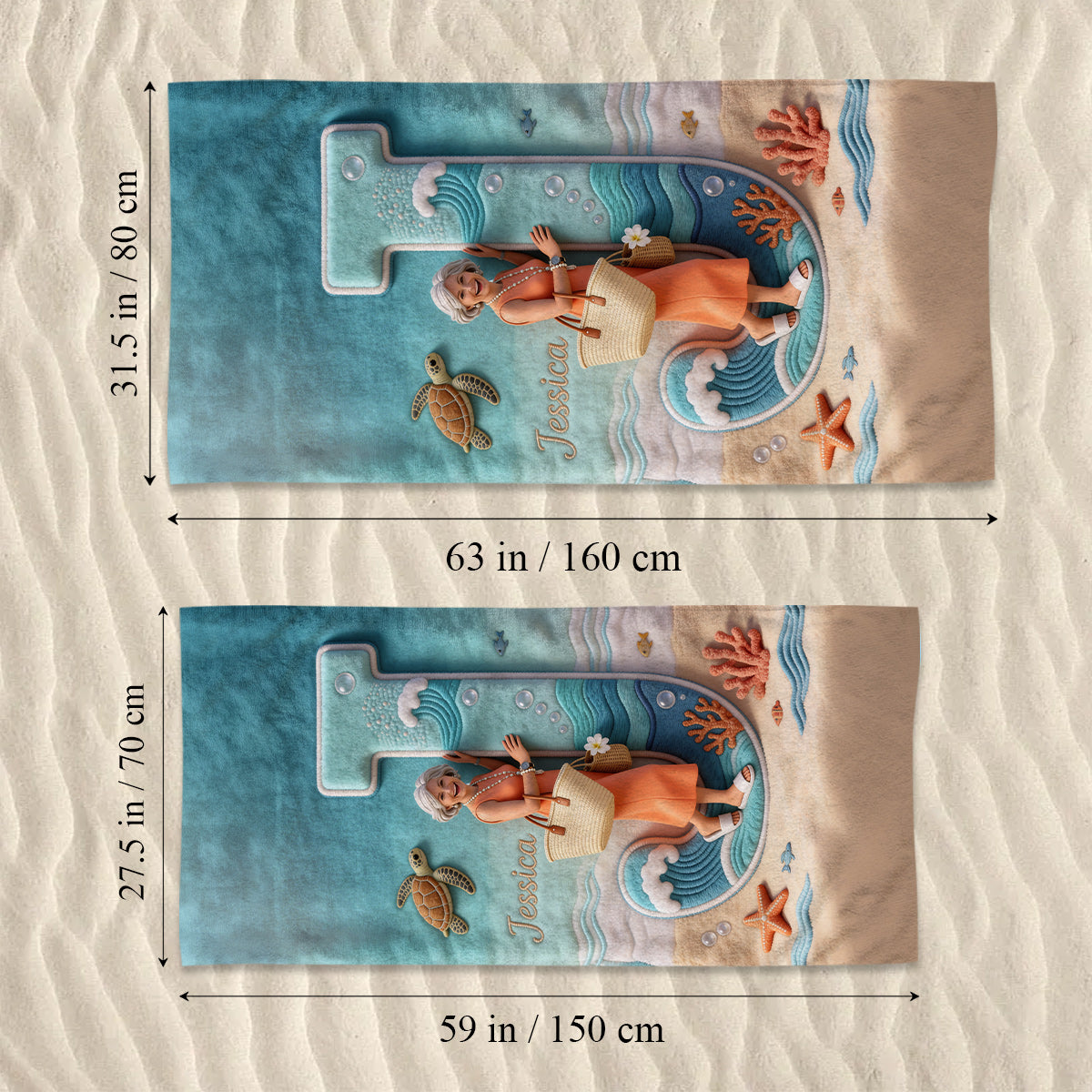 Custom Any Photo - Personalized Sea Lover Quick-dry Beach Towel/ Bath Towel