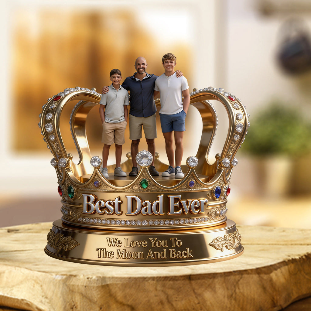 Best Dad Ever - Personalized Father Custom Shaped Acrylic Plaque