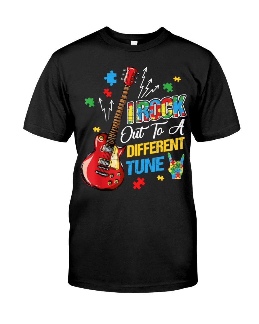 Autism I Rock Out To A Different Tune - Autism Awareness T-shirt and Hoodie 0921