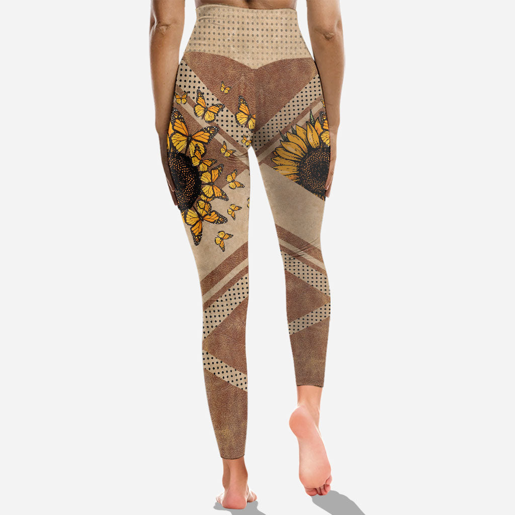 Beautiful Sunflower My Greatest Blessings  - Personalized Grandma Hoodie and Leggings
