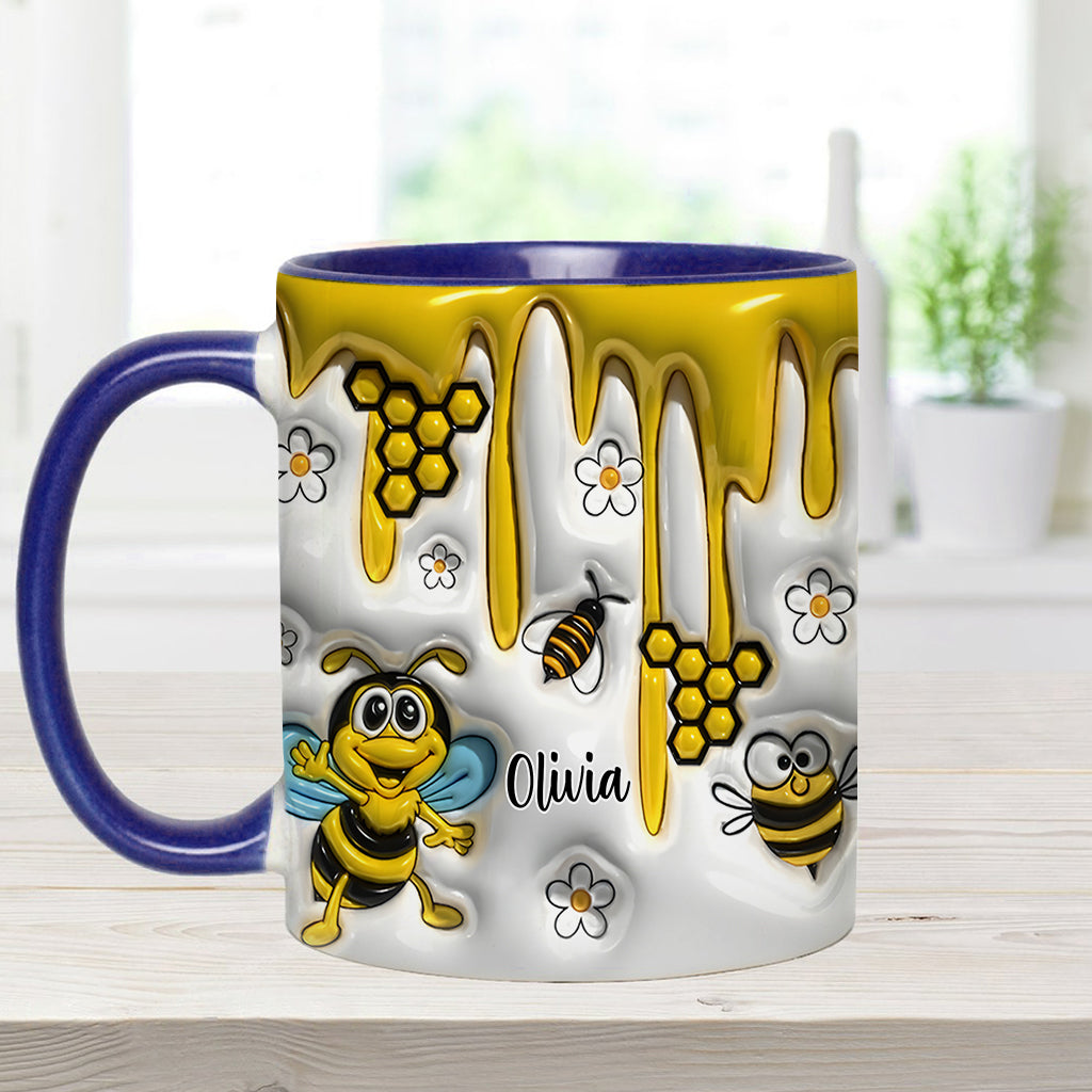 Cute Bees - Personalized Bee Accent Mug
