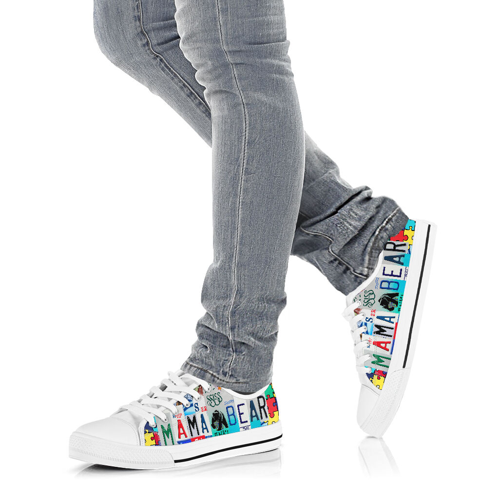 Mama Bear Autism Awareness Low Top Shoes 0622