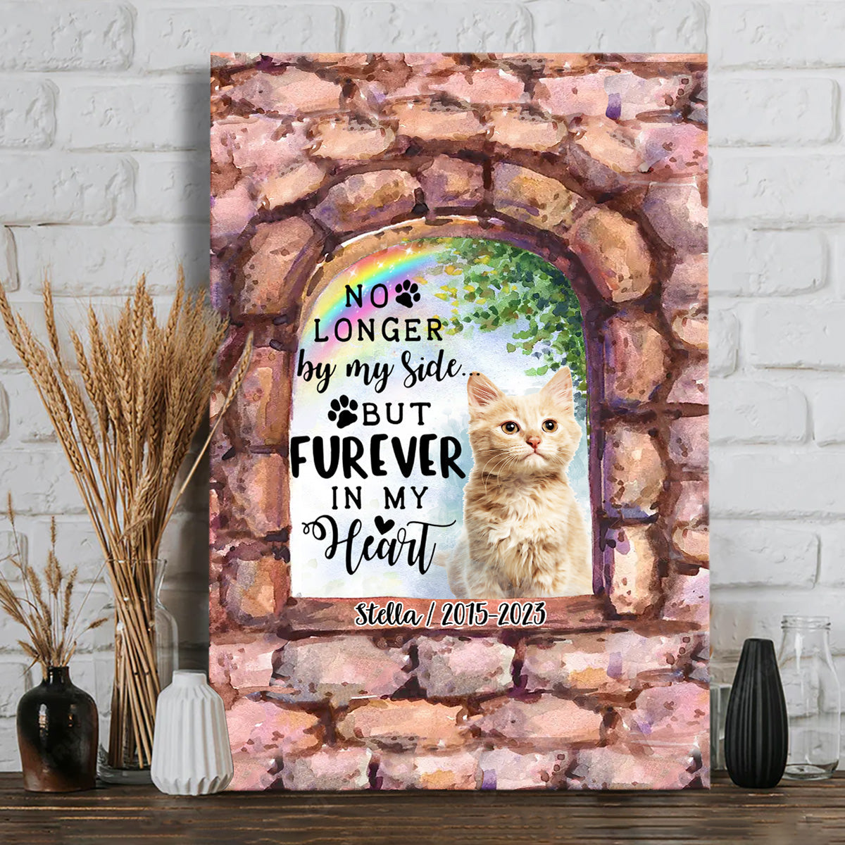 No Longer By My Side - Personalized Dog Canvas And Poster