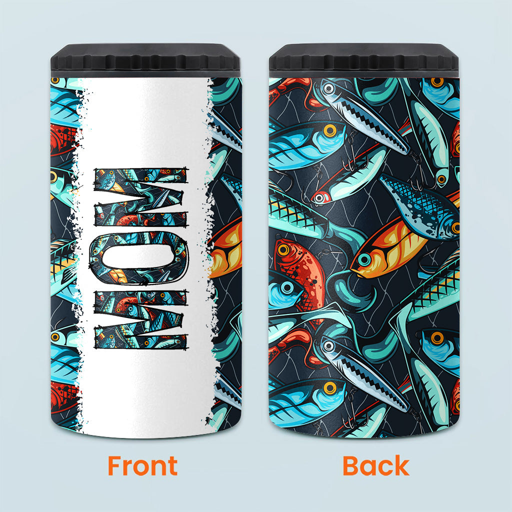 Reel Cool Dad - Fishing gift for dad, grandpa, him, husband - Personalized Can Cooler