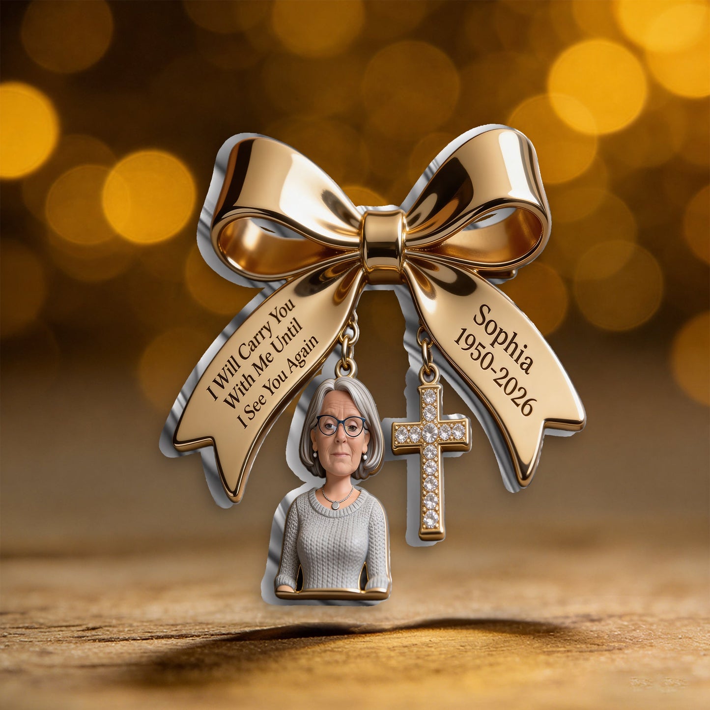 I Will Carry You With Me - Personalized Memorial 3D Embossed Enamel Pin