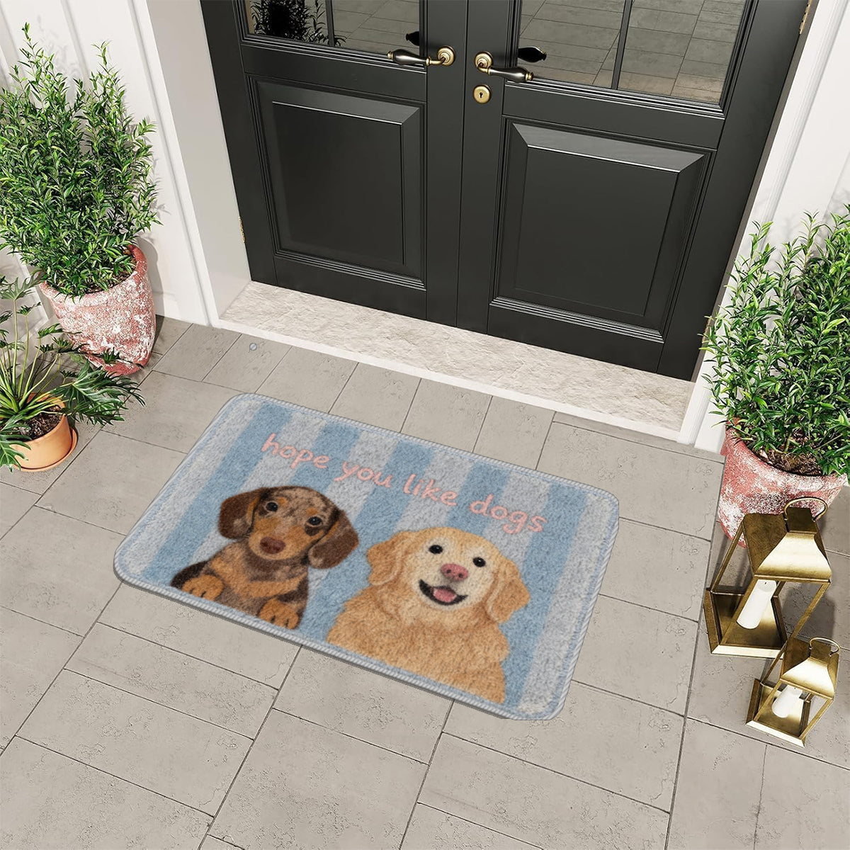 Hope You Like Dogs Cat Funny Greetings - Personalized Dog Non-Slip Tufted Rug