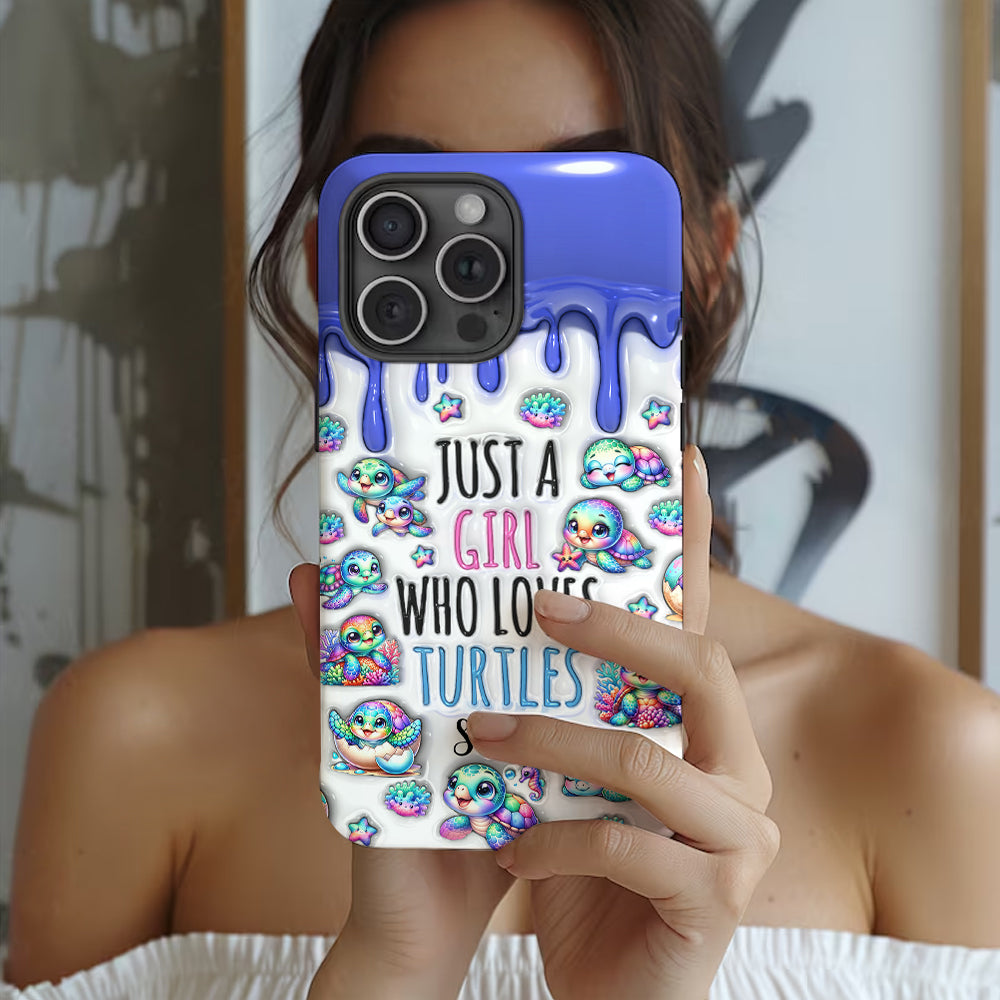 Just A Girl Who Loves Turtles - Personalized Turtle Full Print Phone Case