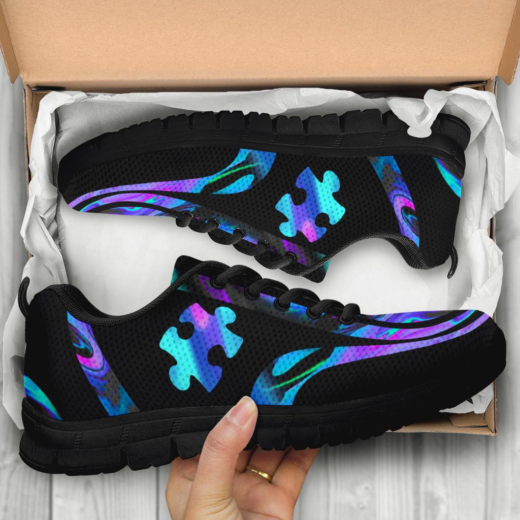 Blue Autism Puzzle - Autism Awareness Sneakers 0921