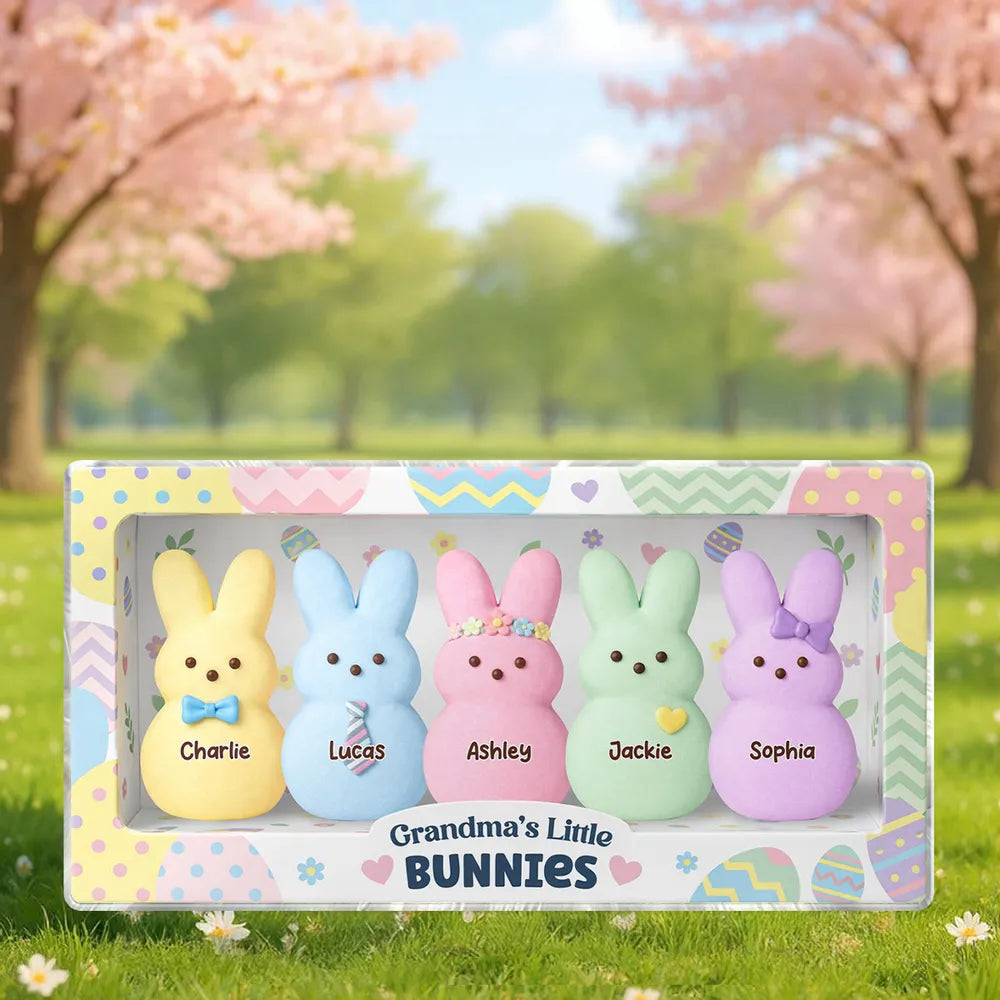 Personalized Shaped Acrylic Block Plaque Grandma's Little Bunnies Easter Shelf Decor, Unique Gift for Grandma
