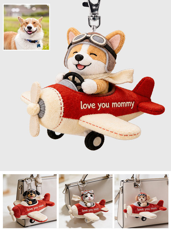 Dog Lovers Gift Idea, Pet Mom - Personalized Dog Plush Keychain
