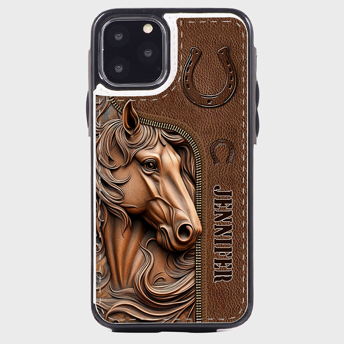 Easily Distracted By Horses - Personalized Horse Foldable Wallet Phone Case