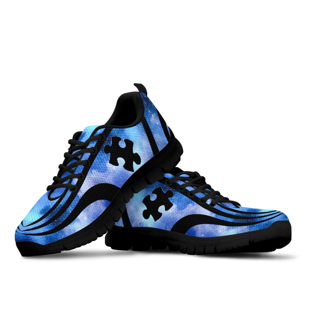 Galaxy Puzzle Piece Autism Awareness Sneakers 0622