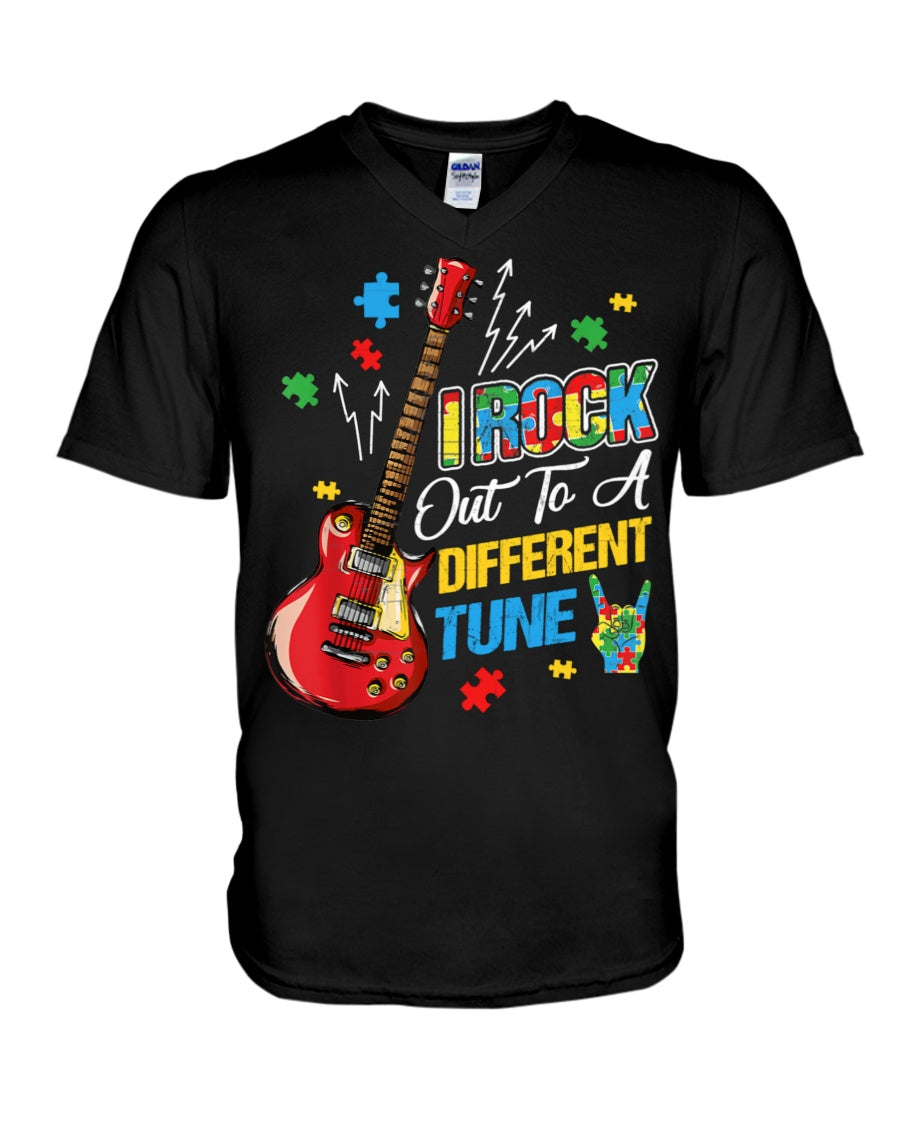 Autism I Rock Out To A Different Tune - Autism Awareness T-shirt and Hoodie 0921