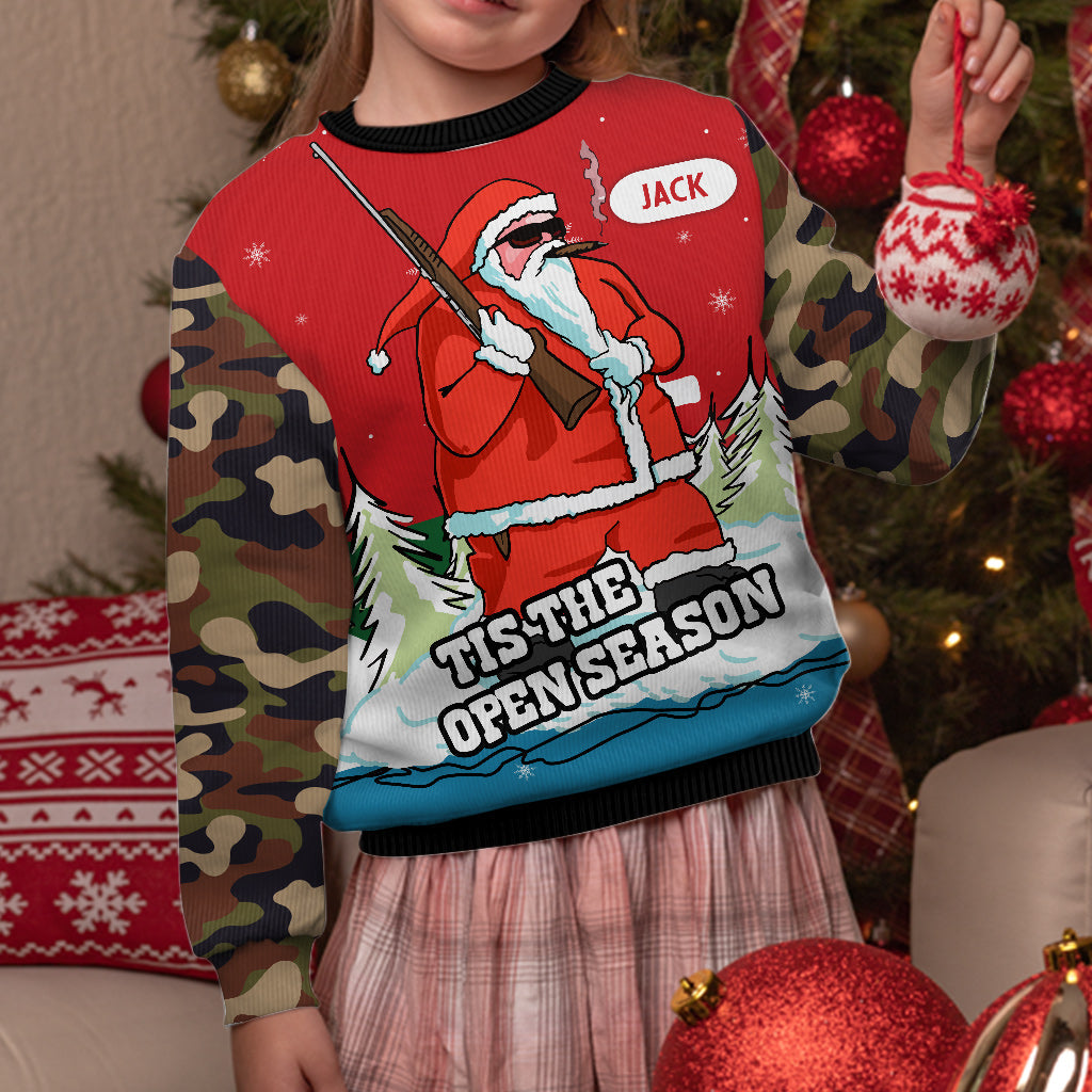 All I Want For Christmas Is More Time To Hunt - Personalized Hunting Ugly Sweater