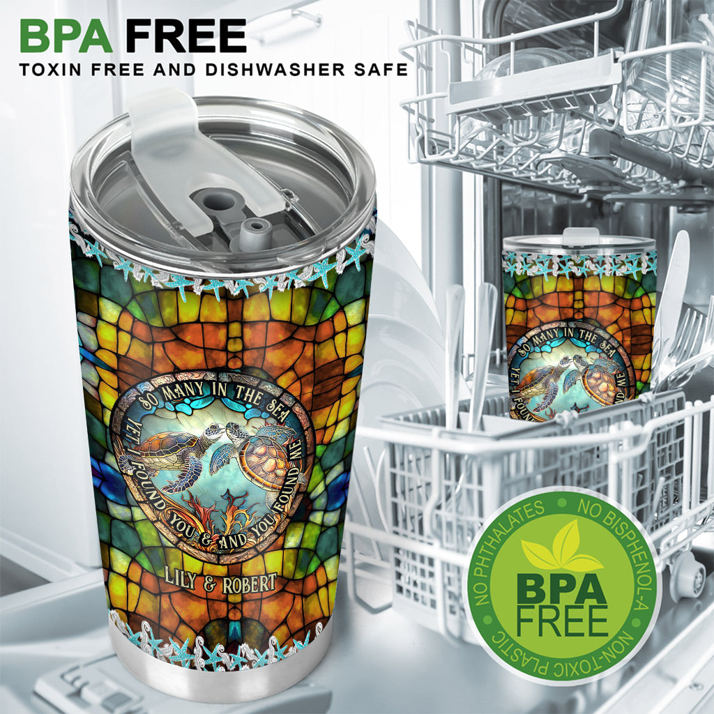 So Many In The Sea - Personalized Turtle Tumbler