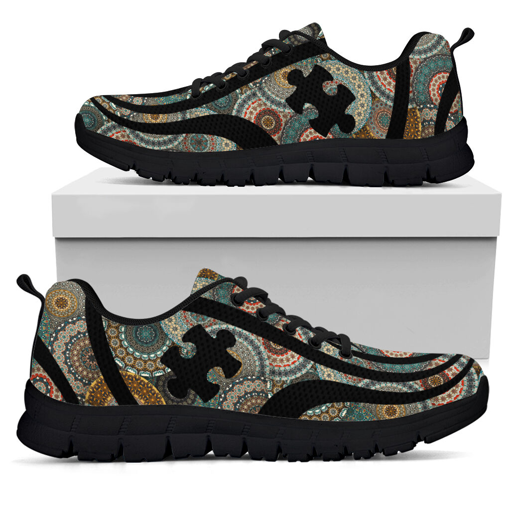 Vintage Mandala Autism Awareness Sneakers 0622
