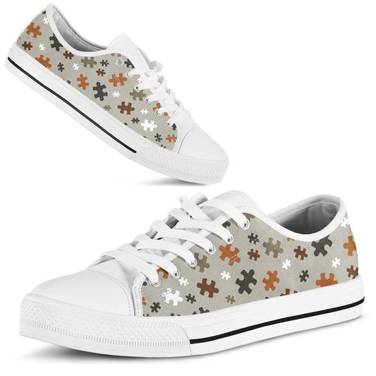 Puzzle Pieces Autism Awareness Low Top Shoes 0622