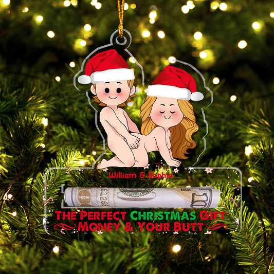 The Perfect Christmas Gift - Personalized Couple Transparent Ornament