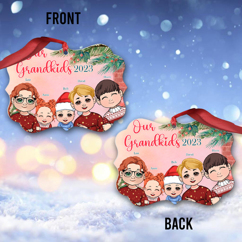 My Grandkids 2023 - Personalized Grandma Aluminium Ornament