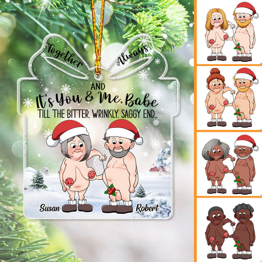 Together And Always - Personalized Husband And Wife Transparent Ornament