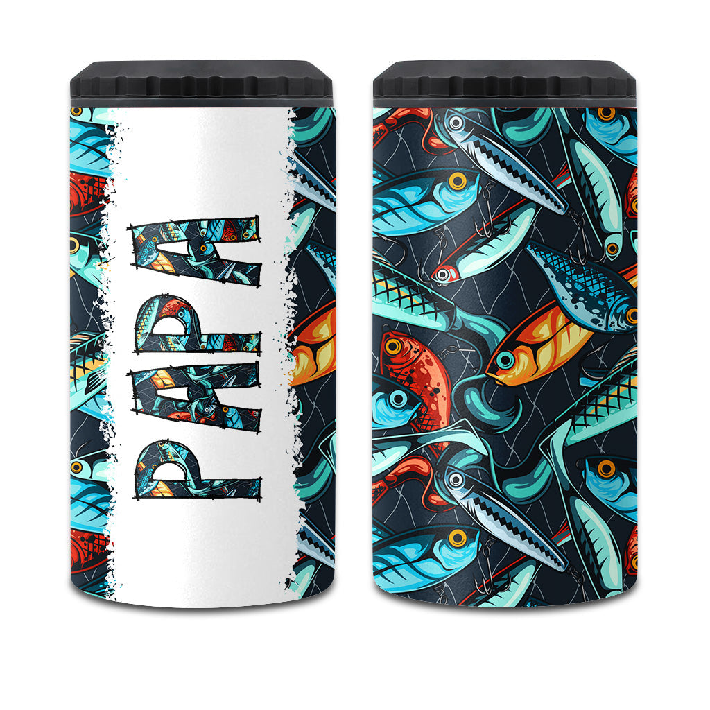 Reel Cool Dad - Fishing gift for dad, grandpa, him, husband - Personalized Can Cooler