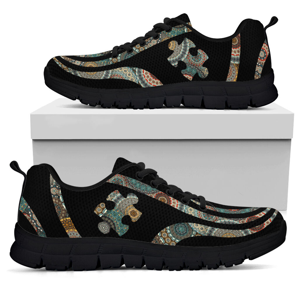 Vintage Mandala Autism Awareness Sneakers 0622