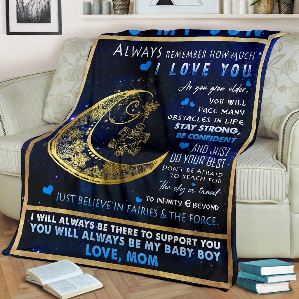 To My Son Autism Awareness Blanket 0622