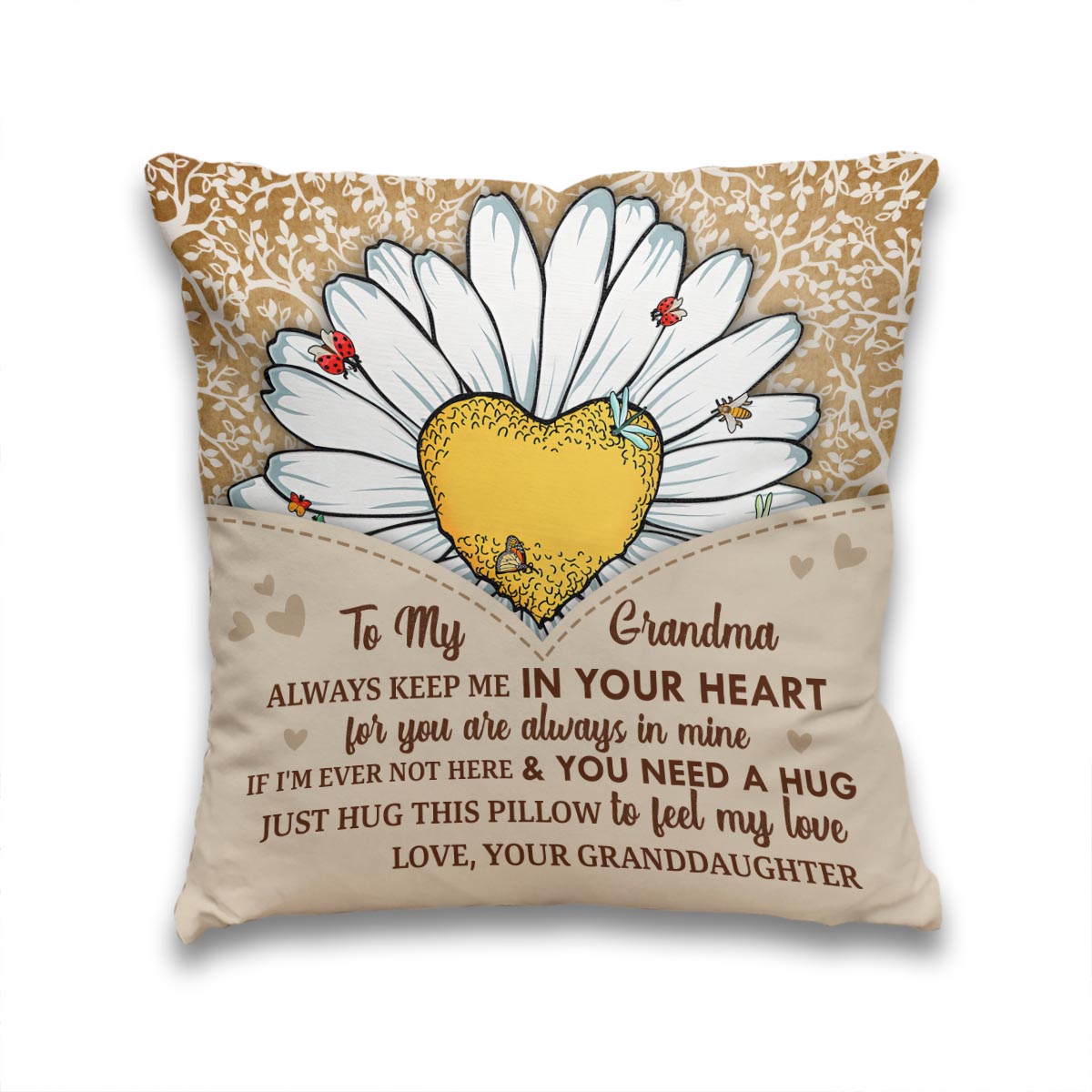 You Are My Sunshine - Gift for grandma, mom, daughter, granddaughter, sister, wife - Personalized Throw Pillow