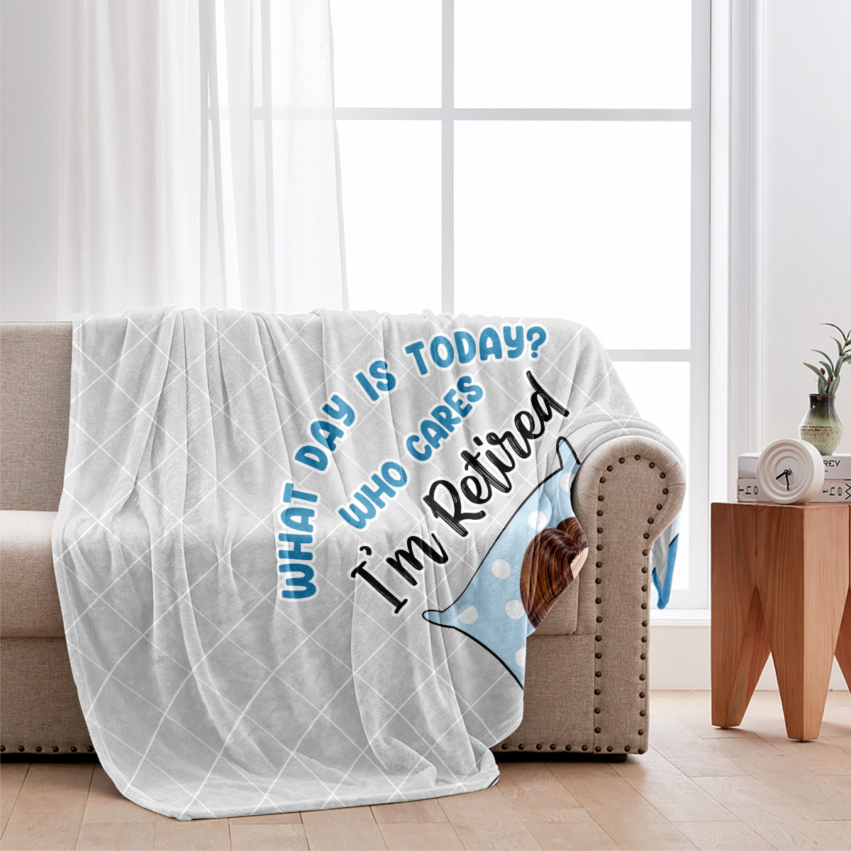 What Day Is Today - Personalized Retired Blanket