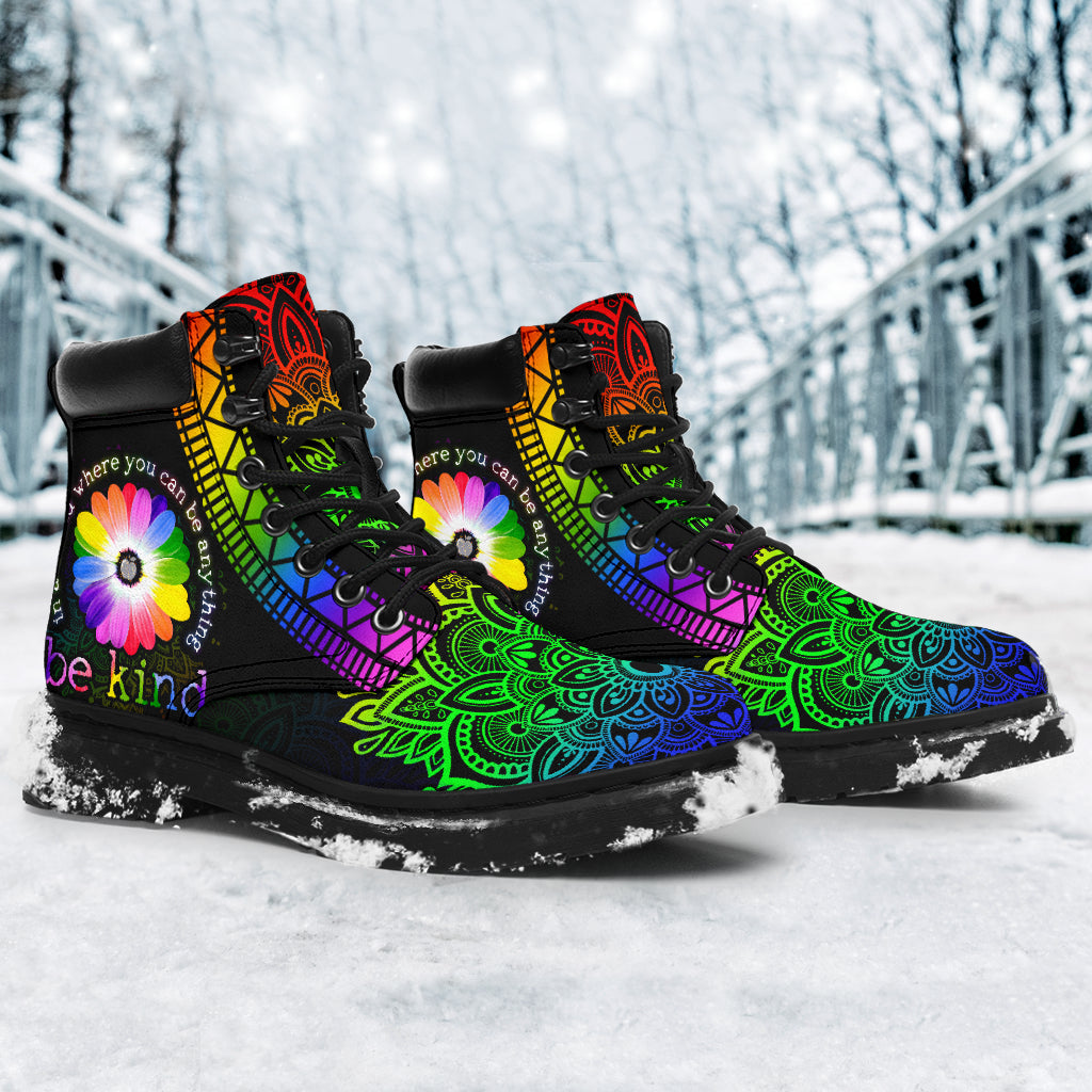 In A World Where You Can Be Anything Be Kind Teacher All Season Boots 0622