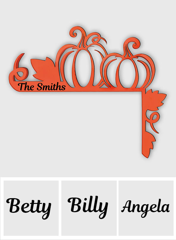 Thanksgiving Pumpkin - Personalized Thanksgiving Door Frame Decoration