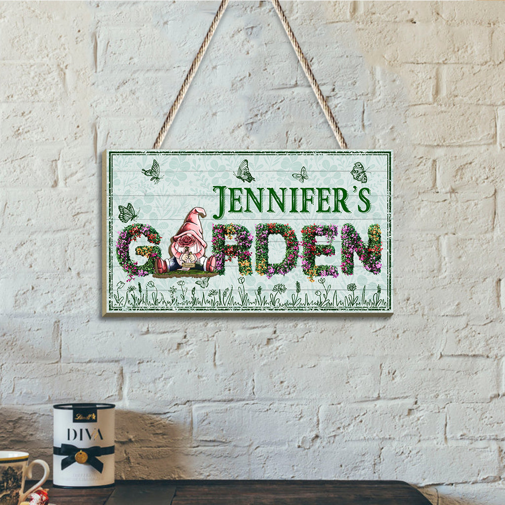 Welcome To My Garden - Personalized Gardening Interchangeable Wood Sign