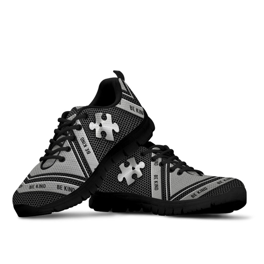 Metallic Pattern Autism Awareness Sneakers 0622