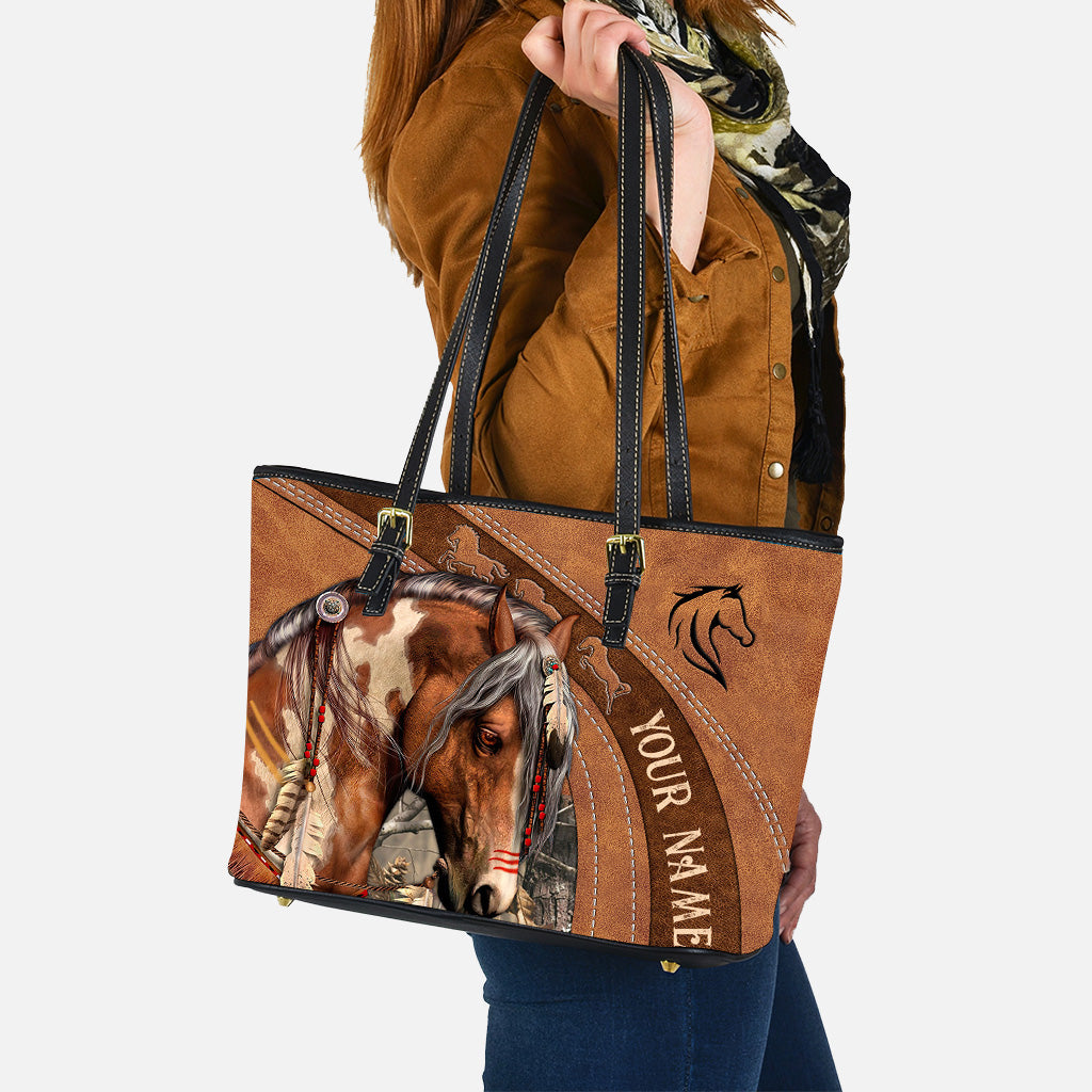 Love Horses - Personalized Horse Leather Bag
