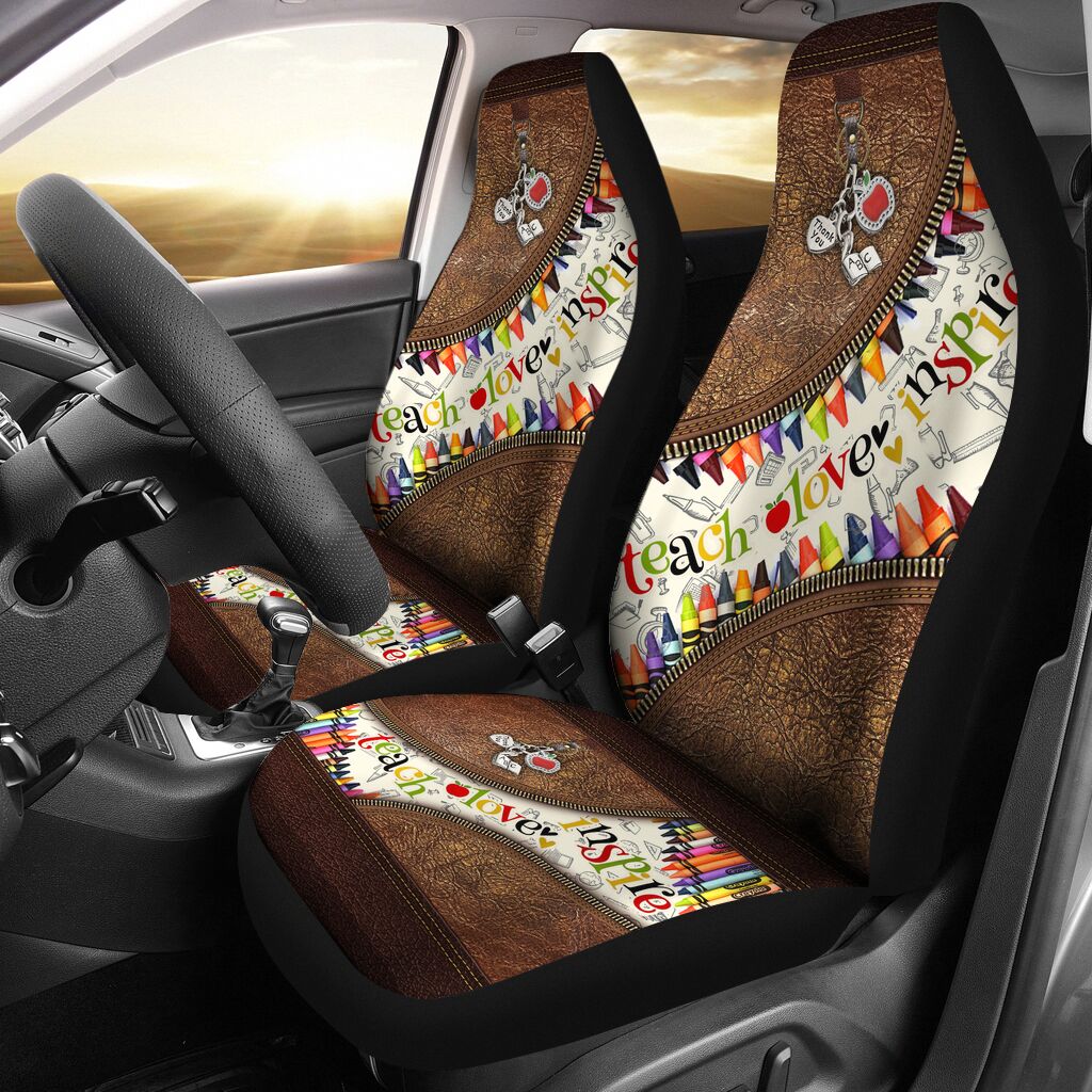Teach Love Inspire Teacher Seat Covers 0622