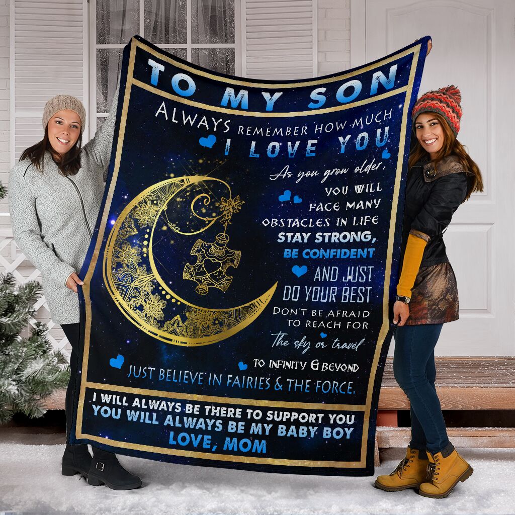 To My Son Autism Awareness Blanket 0622