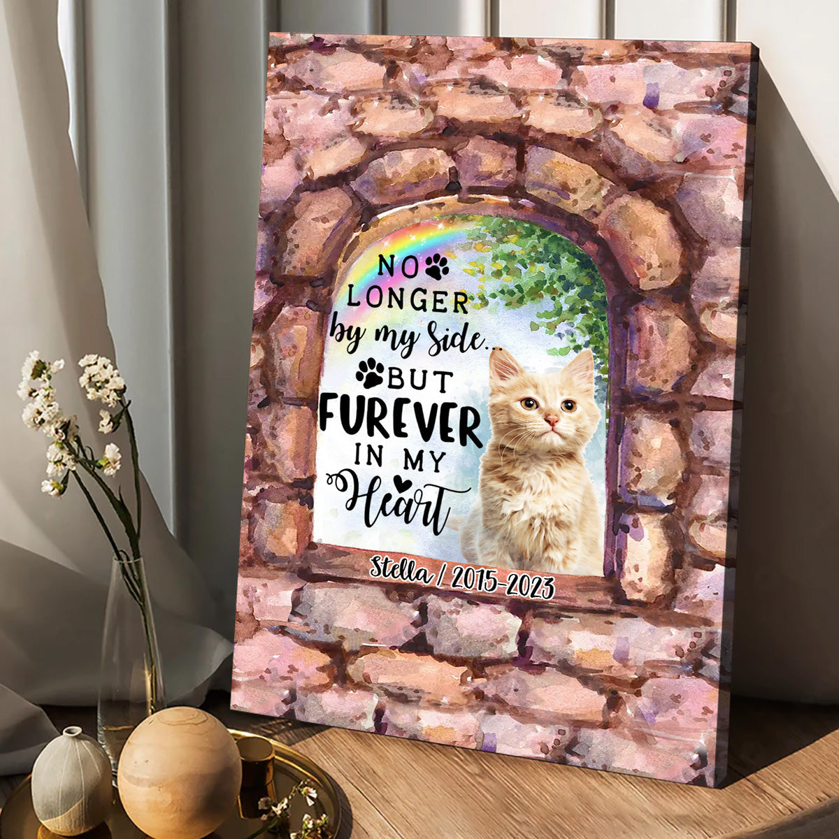 No Longer By My Side - Personalized Dog Canvas And Poster
