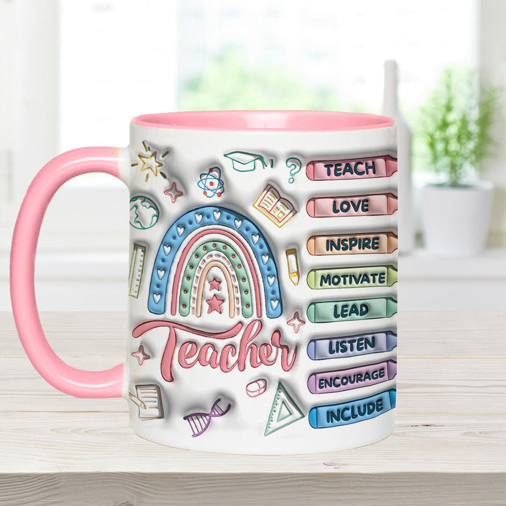 Thank You For Being An Amazing Teacher - Personalized Teacher Accent Mug