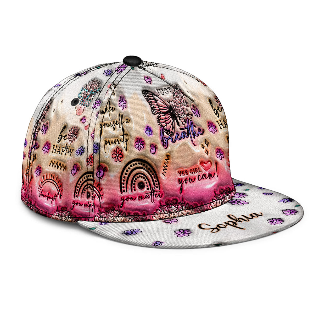 Positive Affirmations Butterfly - Personalized Butterfly Snapback
