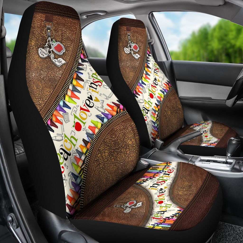 Teach Love Inspire Teacher Seat Covers 0622
