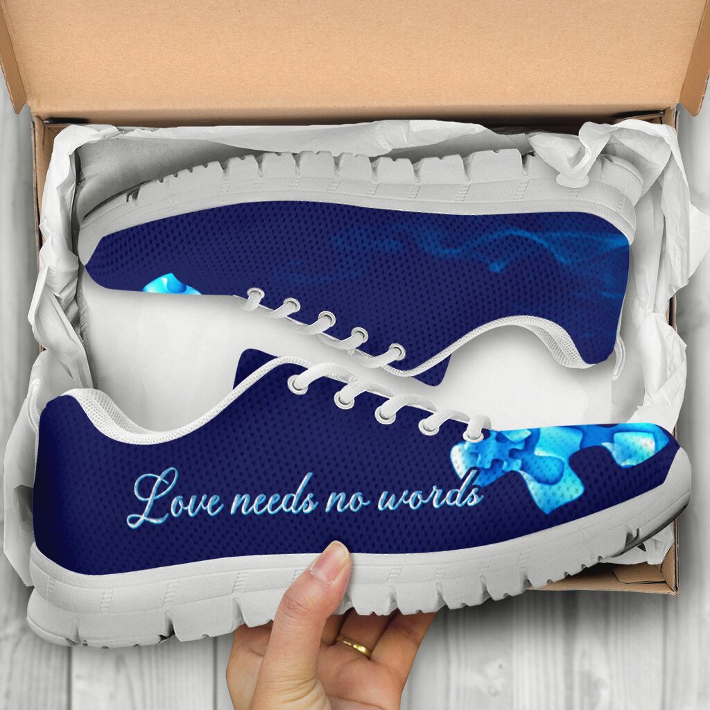 Love Need No Words Autism Awareness Sneakers 0622